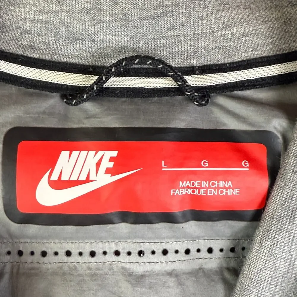 Nike Tech Sportswear NSW Aeroloft‎ 800 Down Tech Fleece Jacket Gray Womens Large